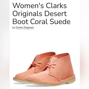 Clarks Original’s Desert Boot Coral Suede Women’s